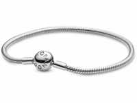 PANDORA Damen-Armband mit Kugelverschluss, glatt 925 Silber 17 cm-590728-17