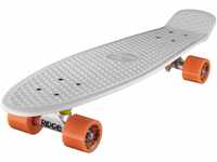 Ridge PB-27-White-Orange Skateboard, White/Orange, 69 cm