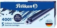 Pelikan Gro&szlig;raum-Tintenpatronen 4001 Tinte Blau-Schwarz, 5 St&uuml;ck