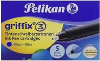 Pelikan griffix Tintenroller-Patronen, Tinte blau, l&ouml;schbar, 5 St&uuml;ck