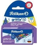 Pelikan griffix Gro&szlig;raum-Tintenpatronen, bunt bedruckt, Tinte K&ouml;nigsblau, 2 x...