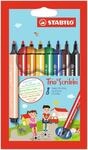 STABILO - Gefederter Dreikant-Filzstift - Trio Scribbi | 8er Pack
