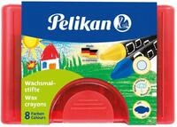 Pelikan Wachsmalstifte, rund, wasserfest, 8 St&uuml;ck in Box plus Schaber, mit