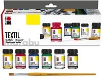 Marabu 1716000000087 - Textil Starter Set Grundfarben, Stoffmalfarbe,...