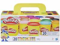 Play-Doh A7924EUC Super Farbenset (20er Pack), Knete für fantasievolles und