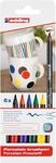 edding 4200 Porzellanpinselstift - bunte Farben - 6 Stifte - Pinselspitze 1-4mm...