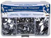 KREUL 49640 - Schmucksteine Set, 1000 transparente Steine in verschiedenen...