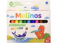 Malinos 300914 Airbrush Rainbow, Pustestifte, Regenbogen bunt, 10 Stück, 10...