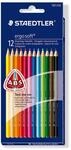 STAEDTLER Buntstifte ergo soft, erh&ouml;hte Bruchfestigkeit, dreikant, Set mit 12