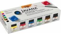 KREUL 90600 - Javana Stoffmalfarbe f&uuml;r helle Stoffe, Grundfarbenset, 6 x 20 ml...