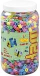 Hama Perlen 8541 B&uuml;gelperlen Dose mit ca. 1.400 bunten Maxi Bastelperlen mit