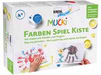 KREUL 29101 - Mucki Fingermalfarbe, Farben Spiel Kiste, Wir malen mit Händen...