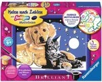 Ravensburger CreArt 28016 - Funkelnder Sternenhimmel - Malen nach Zahlen Hund...
