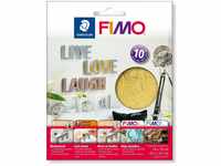 STAEDTLER 8781-11 - Fimo Blattmetall Gold, 10 Blatt im Kartonkuvert