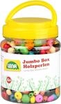 Lena Bastelset, Jumbo Box Holzfädelperlen, bunte Holzperlen zum Auffädeln...