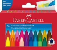 FABER-CASTELL - Dreikant Wachsmalkreiden Set 24-teilig