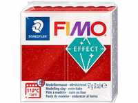 STAEDTLER 8020-202 - Fimo Effect Normalblock, 57 g, rot glitter