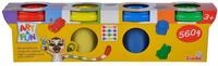 Simba Art and Fun Softknete Set 4x140g farbige Kinderknete weich formbar...