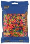Hama Perlen 201-51 B&uuml;gelperlen Beutel mit ca. 3.000 bunten Midi Bastelperlen...