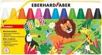 Eberhard Faber 524010 - Wachsmalkreide Colori, 12 wasserfeste Wachsmalstifte im