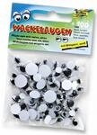 folia 7511 - Wackelaugen mit Wimpern und beweglicher Pupille, 100 St&uuml;ck, wei&szlig;,