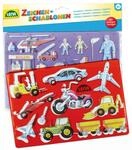 Lena 65773, 2er Zeichenschablonen Set Menschen, 2 Schablonen und Farbvorlagen...