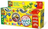 SES creative SES Super Dough, 8 Farben Knetmasse, Mehrfarbig