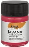KREUL 91905 - Javana Stoffmalfarbe f&uuml;r helle Stoffe, 50 ml Glas in karminrot,