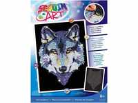 MAMMUT 8041215 - Sequin Art Paillettenbild Wolf, Steckbild, Bastelset mit