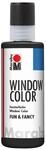 Marabu 04060004173 - Window Color fun & fancy, schwarz 80 ml, Fensterfarbe auf