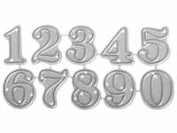 Rayher Hobby 59236000 Small Numbers Stanzschablonen-Set, 10 Stück, 0,8 - 1,9 cm