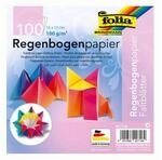 folia 716 - Faltbl&auml;tter aus Regenbogenpapier, ca. 15 x 15 cm, 100 g/qm, 100...