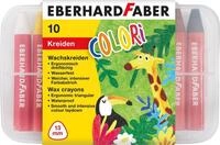 Eberhard Faber 524011 - Wachsmalkreide Colori, 10 wasserfeste Wachsmalstifte im