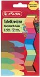 Herlitz Tafelkreide, 12 St&uuml;ck in H&auml;ngepackung, farbig Sortiert