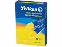 Pelikan 701102 Wachs-Signierkreide 772/12, 12 x 95 mm, gelb, Schachtel mit 12...