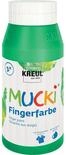 KREUL 23210 - Mucki leuchtkr&auml;ftige Fingerfarbe, 750 ml in gr&uuml;n, auf...
