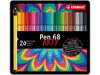 Premium-Filzstift - STABILO Pen 68 - ARTY - 20er Metalletui - mit 20...