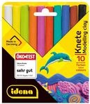 Idena - Knet Set mit 10 Stangen Modelliermasse im Kartonetui, Knete in 10...