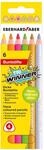 Eberhard Faber 518306 - Buntstifte Set TRI Winner, 6 Farbstifte in Neon Farben,