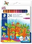 STAEDTLER Noris Club Fasermaler, rund, circa 1,0 mm, Set mit 24 brillanten...