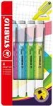 STABILO - Textmarker - swing cool - 4er Pack - gelb, gr&uuml;n, blau, pink