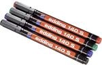 edding 140 S Permanenter Folienschreiber - 4er-Set - 4 bunte Farben - Rundspitze