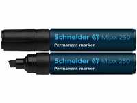 Schneider Schreibgeräte Permanentmarker Maxx 250, nachfüllbar, 2+7 mm, schwarz