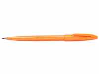 Pentel S520-F Sign Pen Faserschreiber, 0,8 mm Strichstärke, orange, 12er Pack
