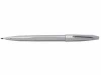 Pentel S520-N Sign Pen Faserschreiber, 0,8 mm Strichstärke, grau, 12er Pack