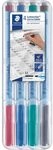 STAEDTLER Lumocolor 305 correctable &ndash; 4er-Box, M, 1,0 mm | Abwischbar f&uuml;r...