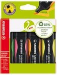 STABILO - Umweltfreundlicher Textmarker - GREEN BOSS - 4er Pack - gr&uuml;n, rosa,