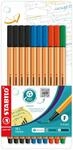 STABILO - Fineliner - point 88-10er Pack Office - 4 x schwarz, 3 x blau, 2 x rot, 1 x