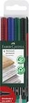 Faber-Castell - Marker Multimark Permanent S, 4 Farben