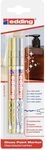 edding 751 Glanzlackmarker - gold, silber - Packung mit 2 Lackmarkern - Rundspitze